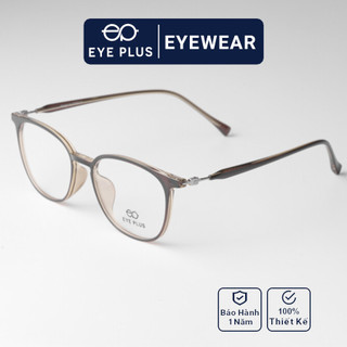 Gọng kính cận thời trang EYE PLUS nam nữ dáng tròn càng cách điệu sang trọng E450-H 00075