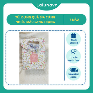 Túi đựng quà nhỏ xinh bìa cứng nhiều màu sang trọng,xinh yêu - Kích thước 12.5-16.5-6cm