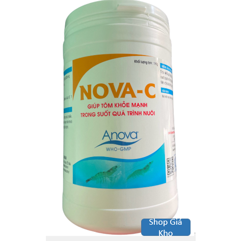 Nova-C_hộp 1kg_Cung cấp vitamin C- Chống Sốc, giảm stress, giúp tôm khỏe mạnh