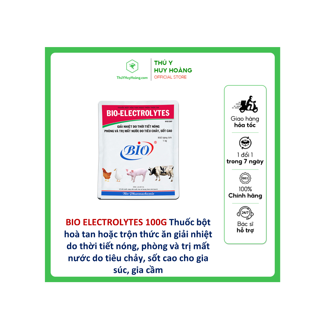 BIO ELECTROLYTES 100G giải nhiệt do thời tiết nóng mất nước