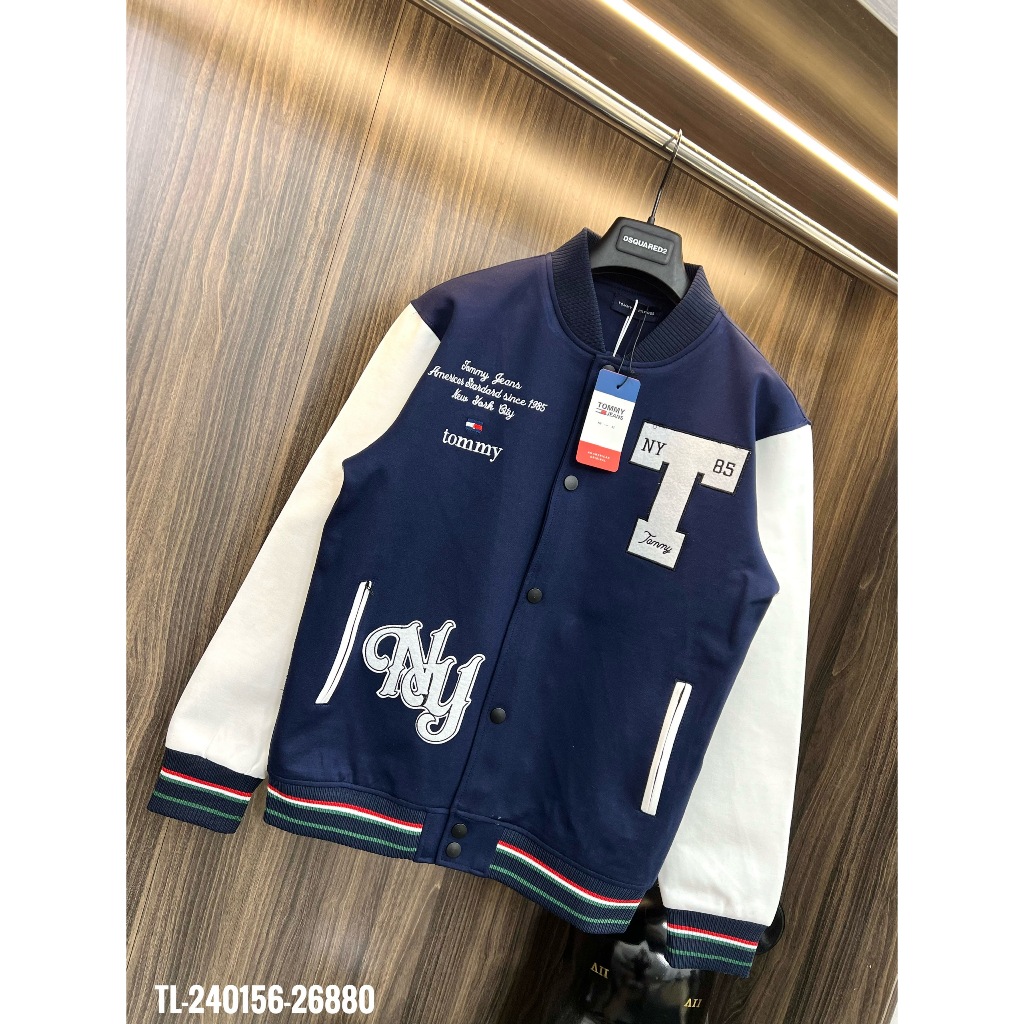 🔥Hot🔥Áo khoác bomber Tommy thêu chữ thiết kế hot trend Nam nữ New 2023