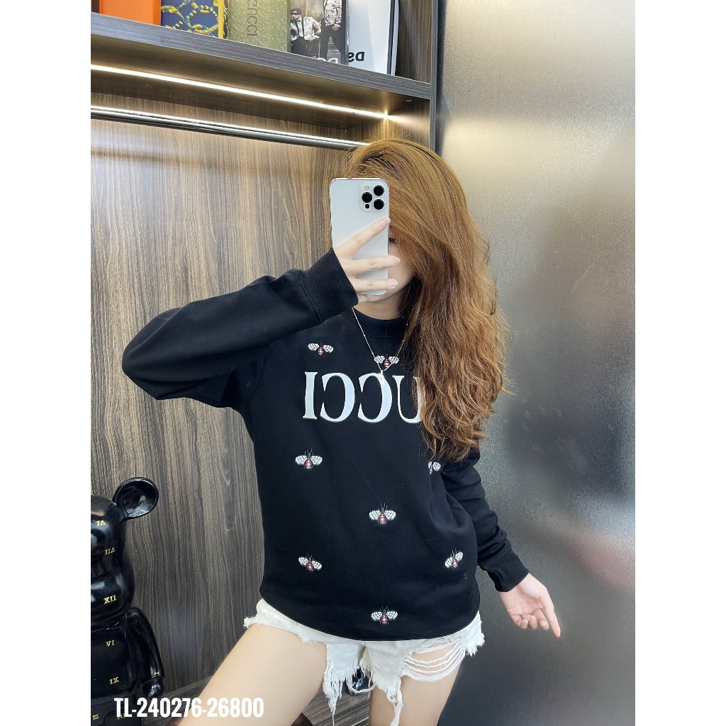 🔥Hot🔥Áo nỉ Gucci thêu ong thiết kế hot trend Nam Nữ Thu Đông 2023