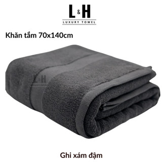 Khăn tắm to Kokoya 70x140cm cao cấp xuất hàn Basic, thấm hút nước tốt, không bám bông, dày dặn