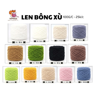 Len bông xù cuộn 100gr