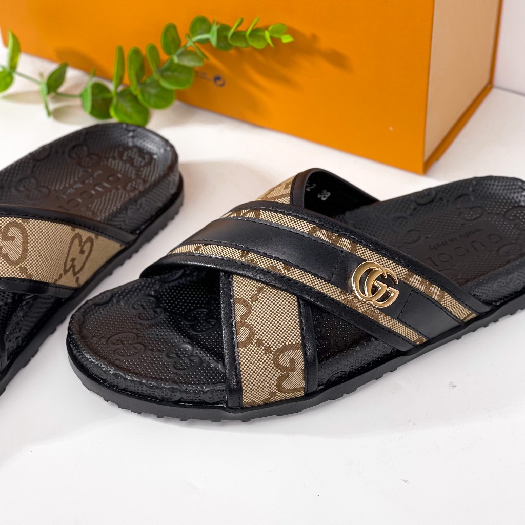 Dép Lê Dép Quai Ngang D53 Da bò cao cấp