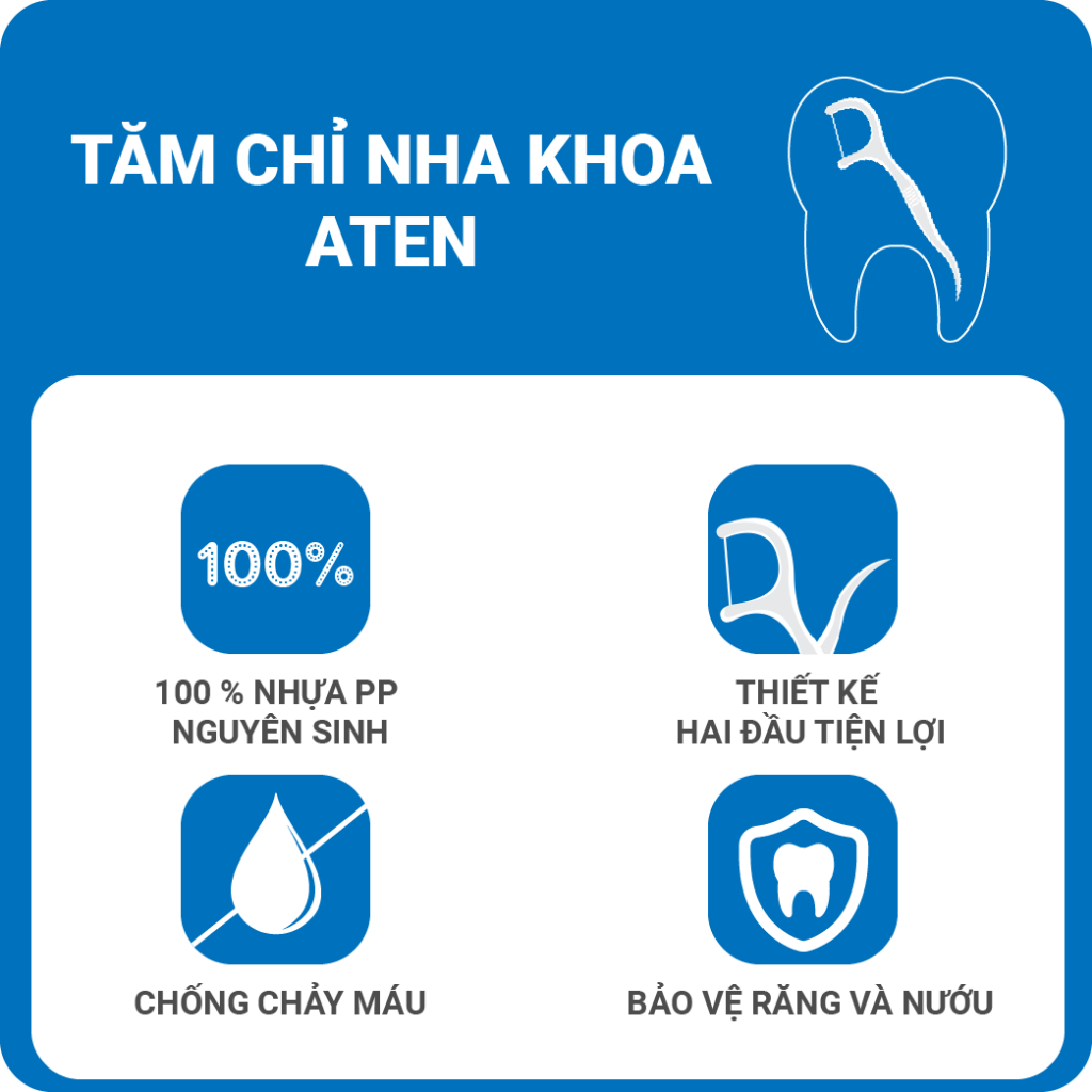 Tăm chỉ nha khoa, vệ sinh răng, sợi chỉ mảnh, Gói 50 que
