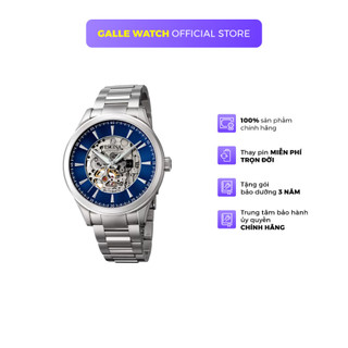Đồng hồ cơ nam chính hãng Festina F20534/1 kính Sapphire, chống nước 5 ATM, lộ máy skeleton, dây thép không gỉ cao cấp.