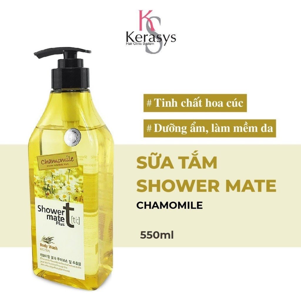 Sữa tắm cao cấp Hàn Quốc Shower Mate Chamomile tinh chất hoa cúc làm mềm da 550ML
