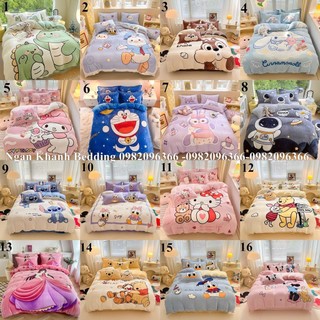 Bộ chăn ga gối drap giường các mẫu nỉ nhung 3d mới nhất - Ngân Khánh Bedding ga giường