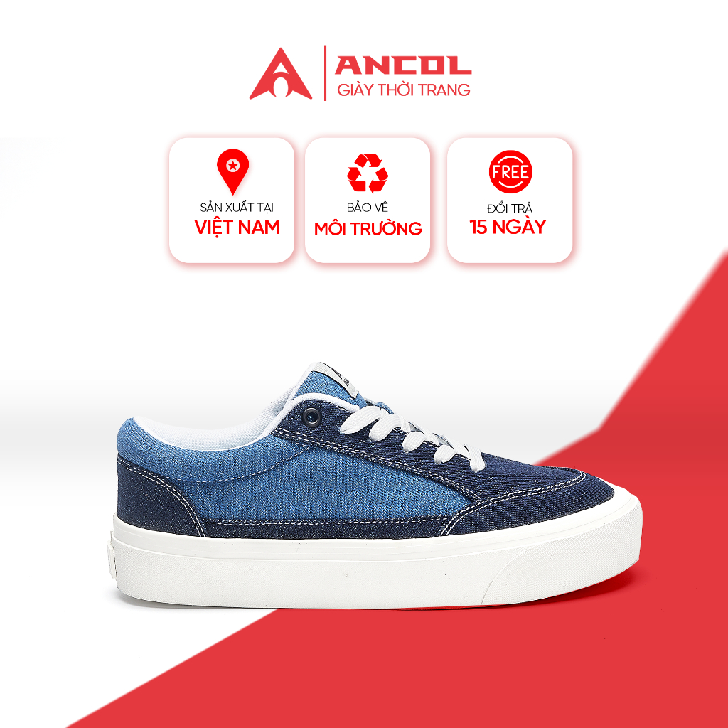 Giày thời trang Ancol Street Denim cho Nam Nữ Size 36-43