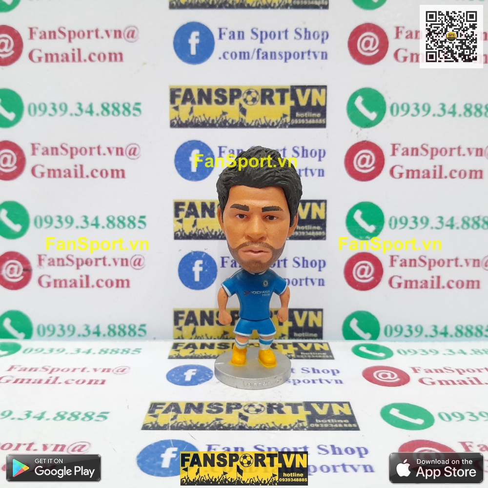 Tượng cầu thủ bóng đá Diego Costa 19 Chelsea Atletico Madrid Spain 2013 2014 2015 home blue kodoto soccerwe prostars