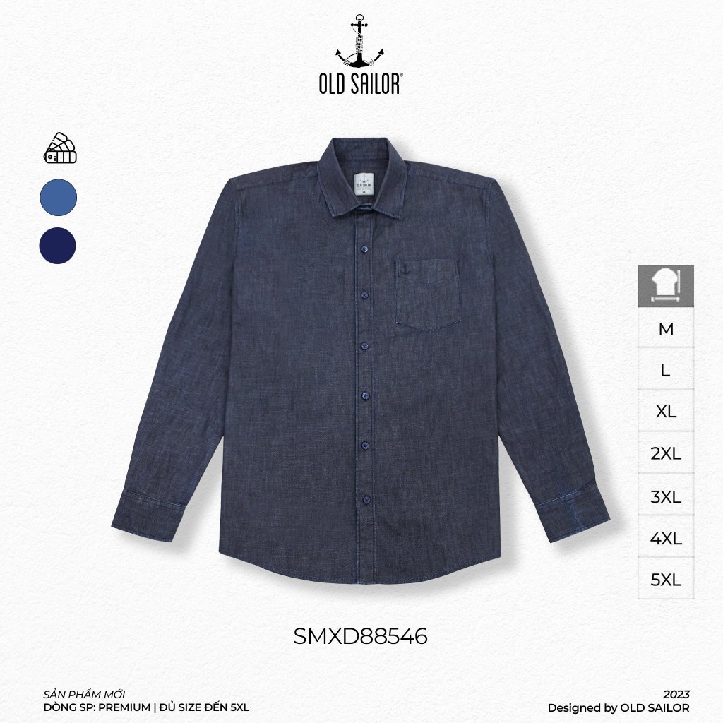 Áo khoác denim Old Sailor - 88546 - Big Size Upto 5XL