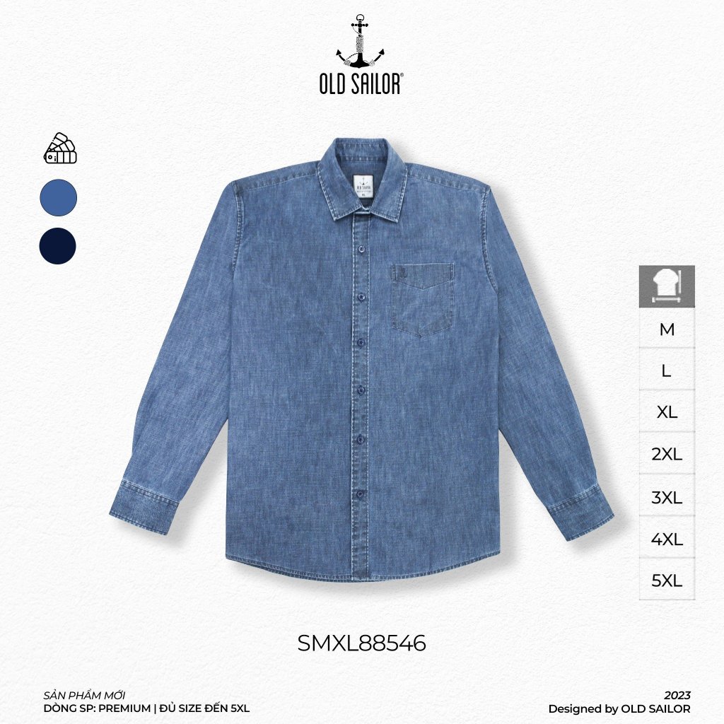 Áo khoác denim Old Sailor - 88546 - Big Size Upto 5XL