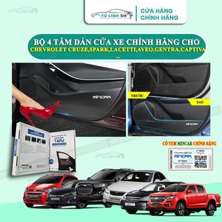 Bộ 4 Tấm dán Tapli xe Chevrolet Colorado, Aveo, Gentra, Cruze, Lacetti, Orlando, Spark,Trailblazer chính hãng MINCAR