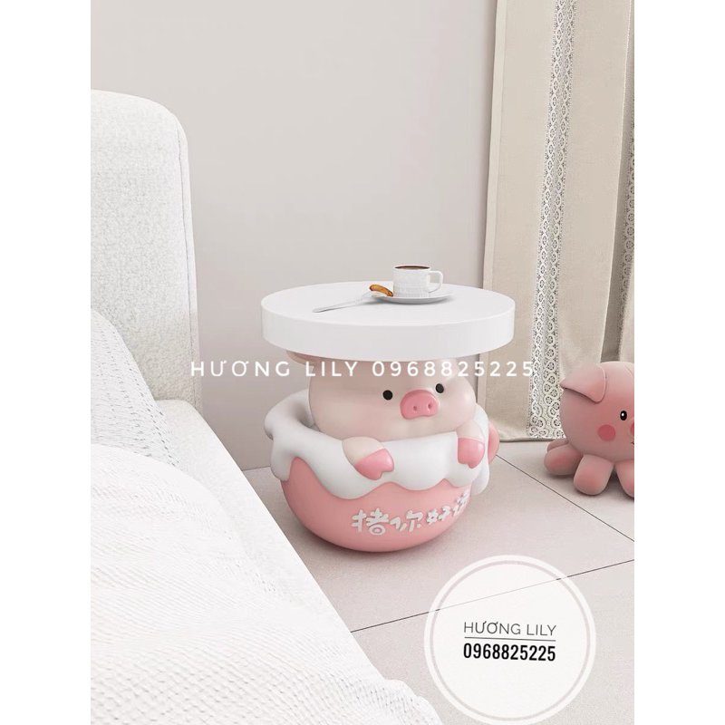 Bàn trang trí phòng khách chú gấu dễ thương - quà tặng tân gia - bàn học cho bé- hàng nhập khẩu