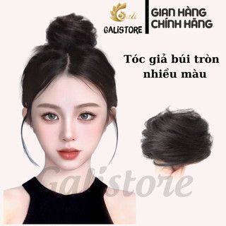 Búi tóc tròn củ tỏi, búi tóc giả phong cách hàn quốc, búi tóc giả xoăn bằng sợi tổng hợp co giãn dành cho nữ - galistore
