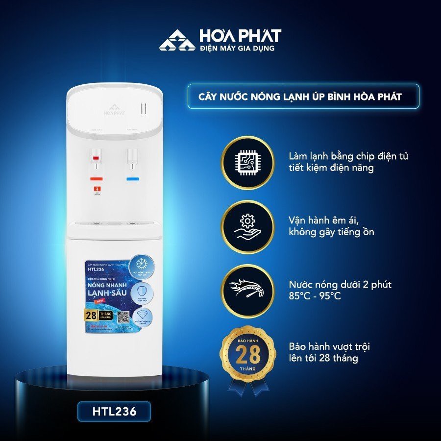 HTL236 - FREESHIP - Cây nước nóng lạnh úp bình Hòa Phát HTL236