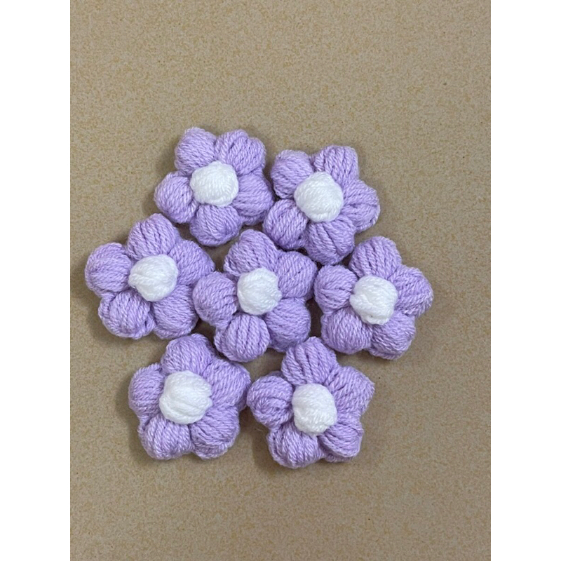 Ghim pin cài áo hình bông hoa len,trang trí