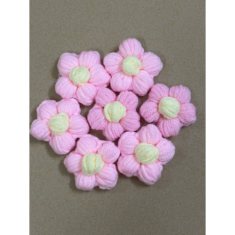 Ghim pin cài áo hình bông hoa len,trang trí