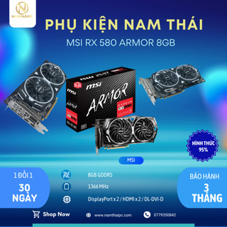 Card màn hình msi rx 580 8gb oc armor