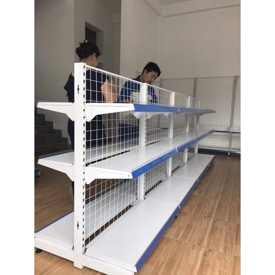 Bình Minh - Kệ siêu thị đôi Dài 0.9m, cao 1.2m & 1.5m dày dặn , chắc chắn , sang trọng