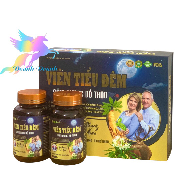 VIÊN TIỂU ĐÊM SÂM NHUNG BỔ THẬN ,Hộp 2 Lọ * 30 viên, Hỗ trợ bổ thận, giúp tăng cường chức năng thận.