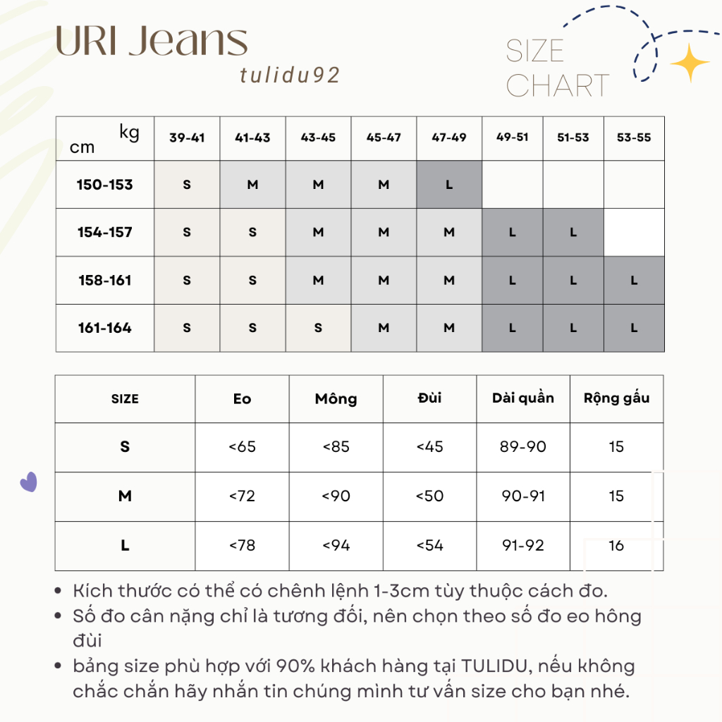 Quần Jean Ống Rộng "Uri Jeans" Tulidu, Ống Đứng Rộng Chất Co Giãn Vải Cotton Jeans Cao Cấp S90