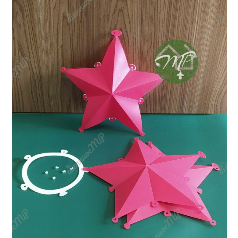 Đèn lồng nhựa Ngôi Sao xuyên sáng trang trí quán cafe, sân vườn, nhà hàng, đường phố, lễ hội,...