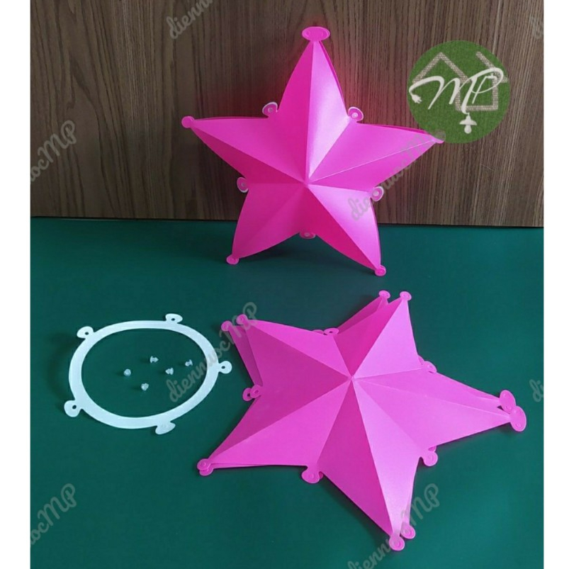 Đèn lồng nhựa Ngôi Sao xuyên sáng trang trí quán cafe, sân vườn, nhà hàng, đường phố, lễ hội,...