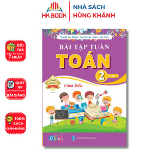 Sách - Bài tập tuần TOÁN Lớp 2 - Tập 2 - Cánh Diều - 1 quyển - QC 209