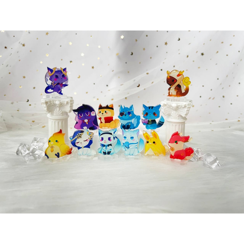 GACHA Mini standee/ tượng mica Genshin Impact nhỏ nhắn xinh xắn