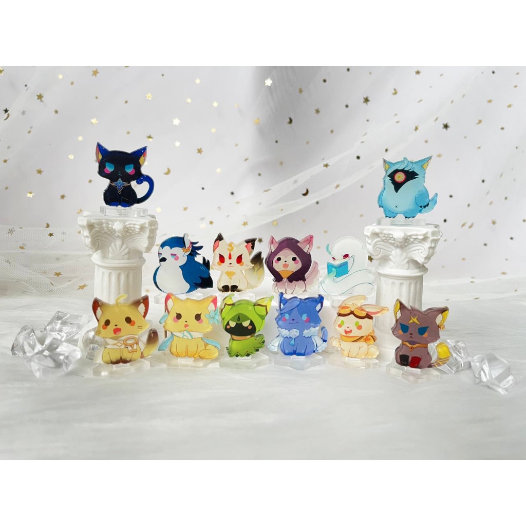 GACHA Mini standee/ tượng mica Genshin Impact nhỏ nhắn xinh xắn