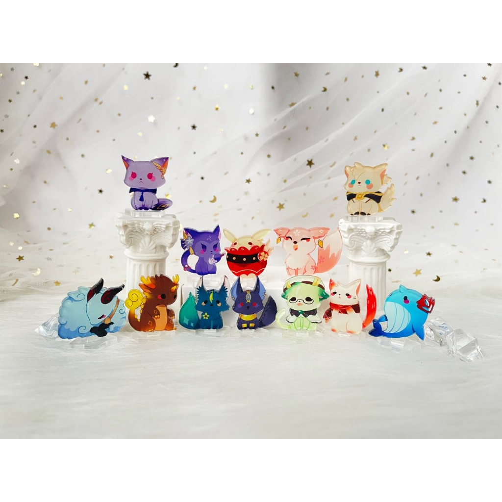 GACHA Mini standee/ tượng mica Genshin Impact nhỏ nhắn xinh xắn