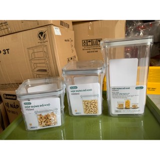 Hộp đựng đồ khô 750ml, 1000ml, 1500ml Việt Nhật chính hãng, Hộp nhựa nguyên sinh an toàn, độ bền cao
