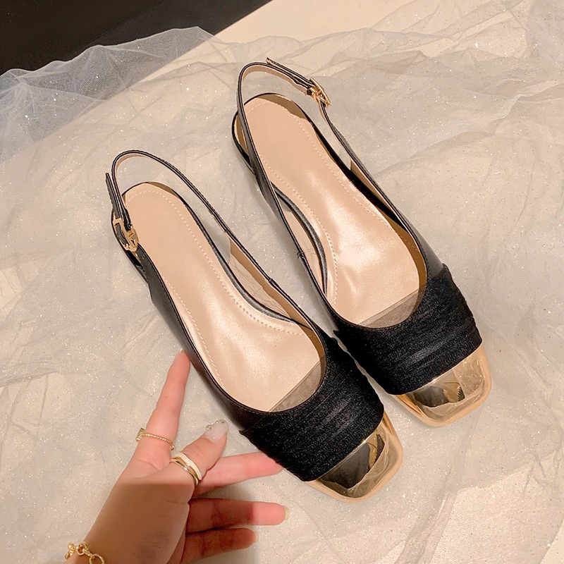 Giày bệt mũi bọc kim loại