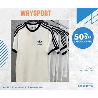 Áo thun adidas nam nữ ba sọc, áo phông adidas vải cotton cao cấp