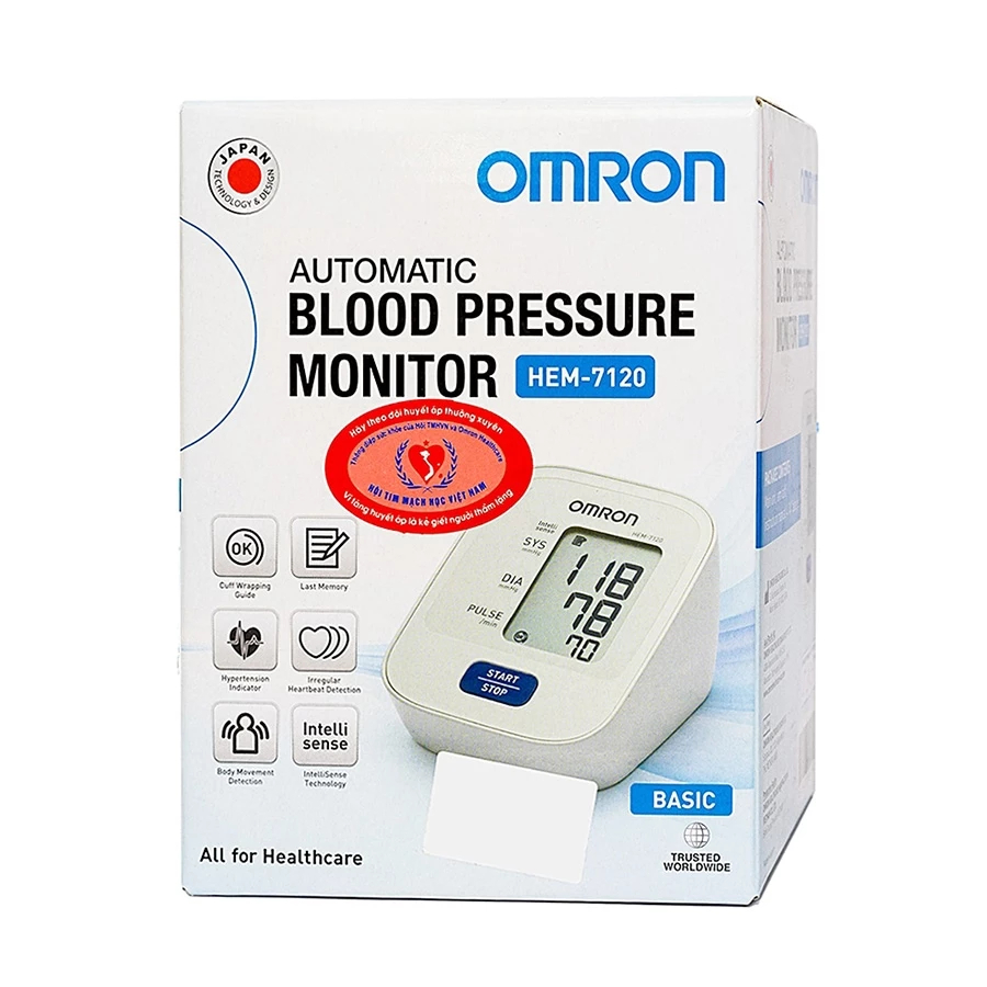 Máy Đo Huyết Áp Bắp Tay Tự Động Omron Hem-7120