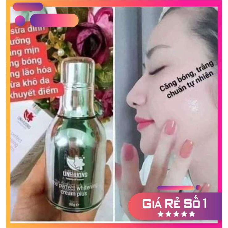 Kem Sữa Dưỡng Trắng Da Linh Hương, THE PERFECT WHITENING CREAM PLUS 30g Cấp Ẩm, Ngừa Lão Hóa, Giảm Thâm