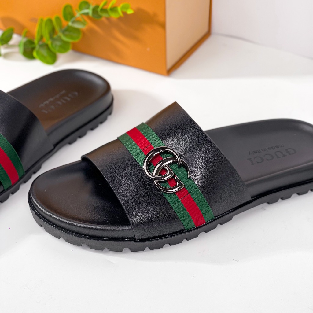 Dép Lê Dép Quai Ngang D60 Da bò cao cấp