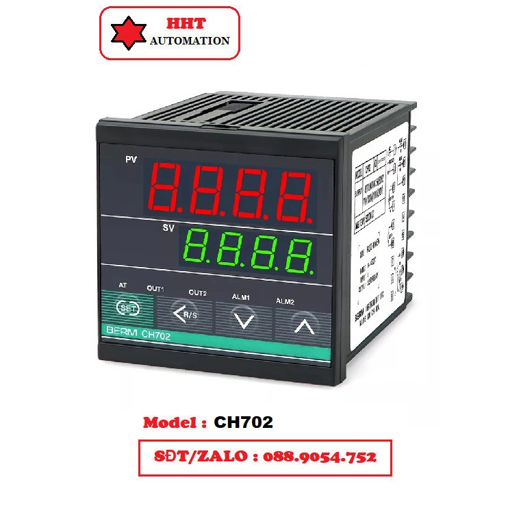 Đồng hồ nhiệt độ BERM CH702 kích thước 72x72 out RELAY+SSR rẻ nhất Việt Nam