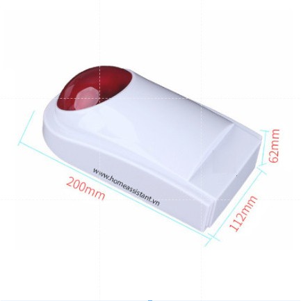 Còi hú đèn chớp, còi hú báo khói, còi hú báo trộm, còi hú ko dây, sóng RF 433 LB01
