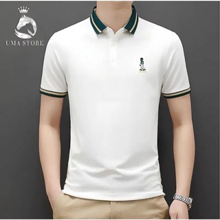 Áo Polo Nam UMA OFFICIAL Thêu Hình Người, Chất Liệu Vải Poly Dệt Kim Cao Cấp Mềm Mịn Thoáng Mát, Áo Thun Cổ Bẻ  AO11