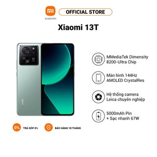 Điện thoại Xiaomi 13T (12+256GB) 6.67"| MediaTek Dimensity 8200| 5000mAh