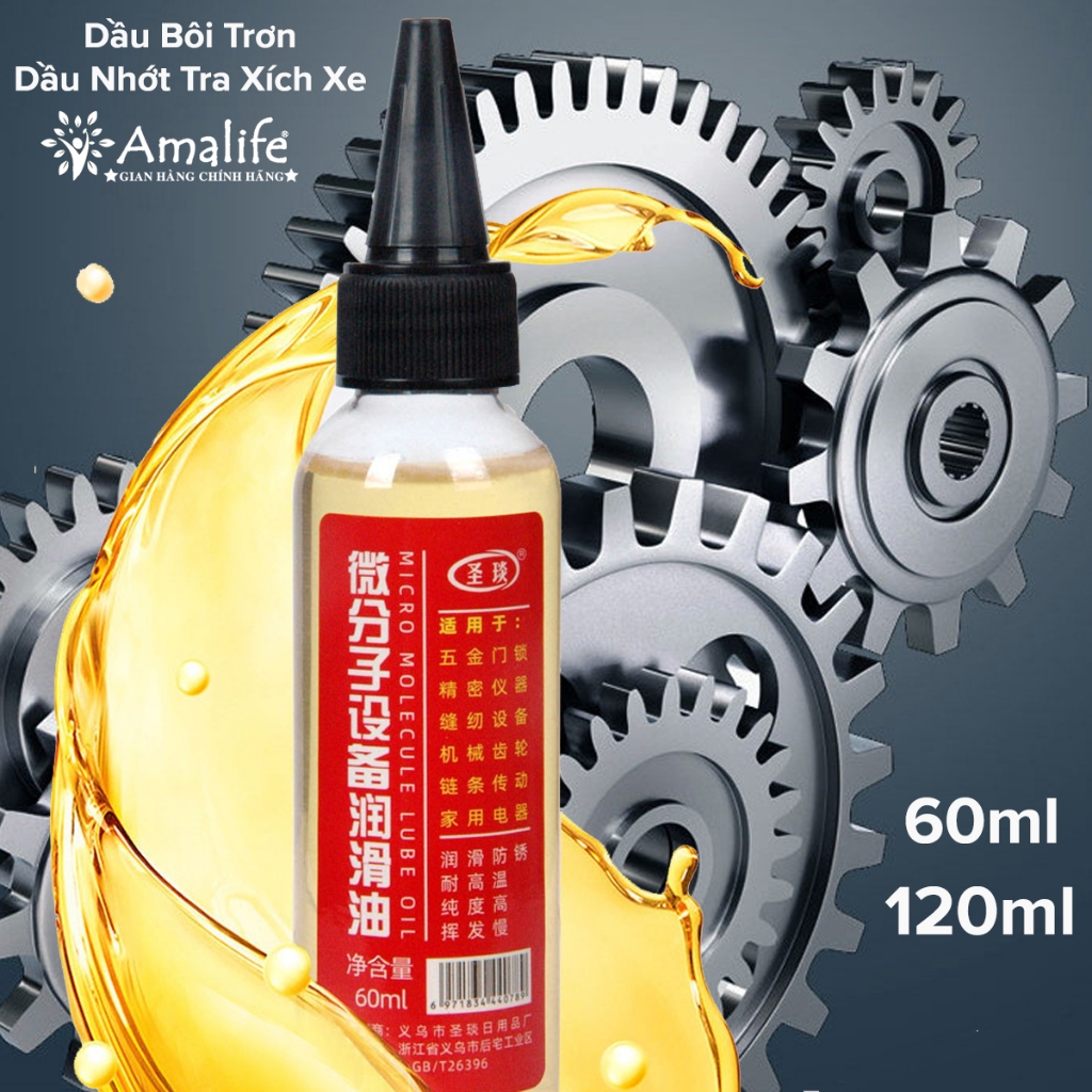 Dầu Bôi Trơn Máy Móc Chống Gỉ Sét 60ml – Dầu Nhớt Tra Xích Xe Đạp, Động Cơ, Máy Móc, Ổ Khóa Đa Năng Chính Hãng Amalife