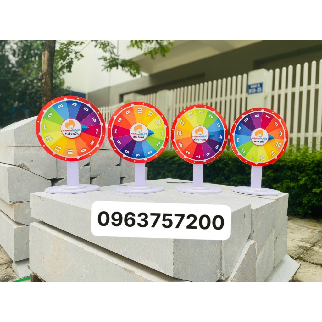 VÒNG QUAY TRÚNG THƯỞNG, VÒNG QUAY MAY MẮN, ĐƯỜNG KÍNH 30CM, CAO 50CM, VÒNG QUAY MINI ĐỂ BÀN