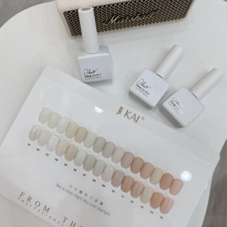 Set sơn Gel Jikai 15 màu Tone Trắng be Nude (Tặng bảng màu)