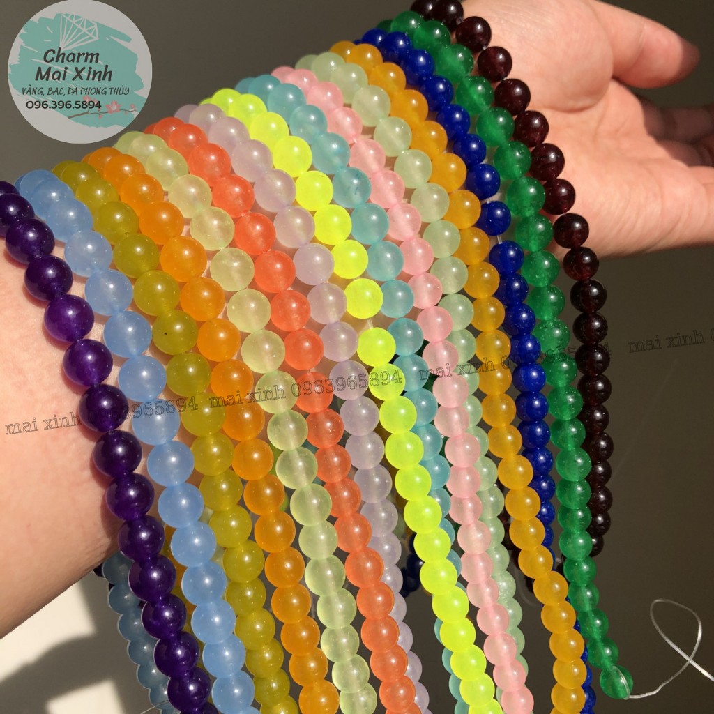 Chuỗi Hạt Đá Mã Não - Hạt Siêu Nhỏ & Nhỏ - Xâu, Mix, Vòng tay phong thủy nam, nữ- Phụ kiện làm vòng hamade
