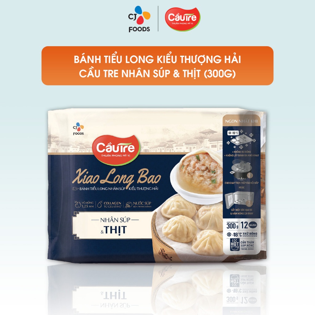 [HCM] Tiểu Long Bao Cầu Tre kiểu Thượng Hải - nhân Thịt 300g