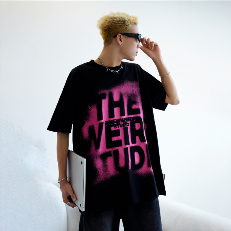 LOCAL BRAND Áo thun The Weird Phong Cách Unisex Form Rộng ATK803