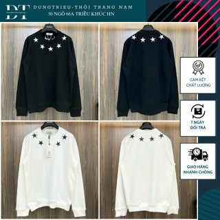 Áo nỉ dài tay GVC - Áo nỉ thêu hình sao chấm kim tuyển - Áo nỉ đôi givenchi